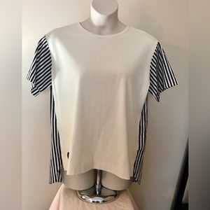 Ralph Lauren White and Black Striped Top